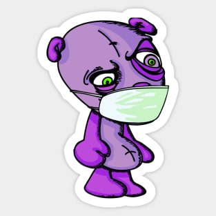 Virus bear 1 Sticker